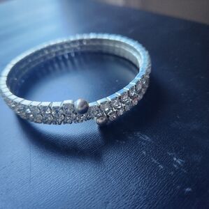 Silver And Rhinestone Sparkle Bracelet